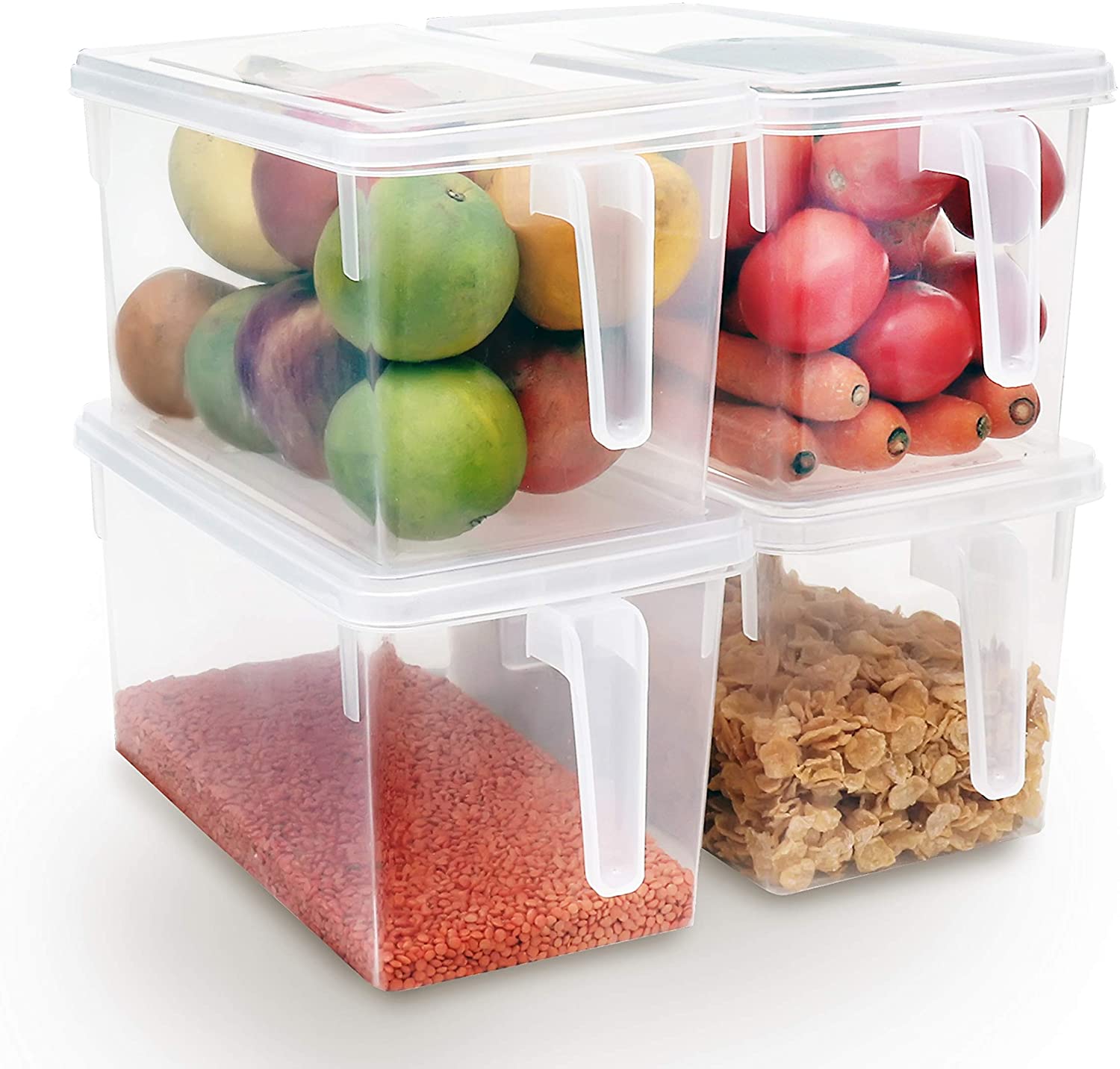 Boîte de Rangement pour Réfrigérateur Set 4 Rangements Rétractables pour  Cuisine et Réfrigérateur en 4 Couleurs